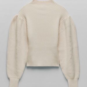 ZARA balloon sleeve knit sweater